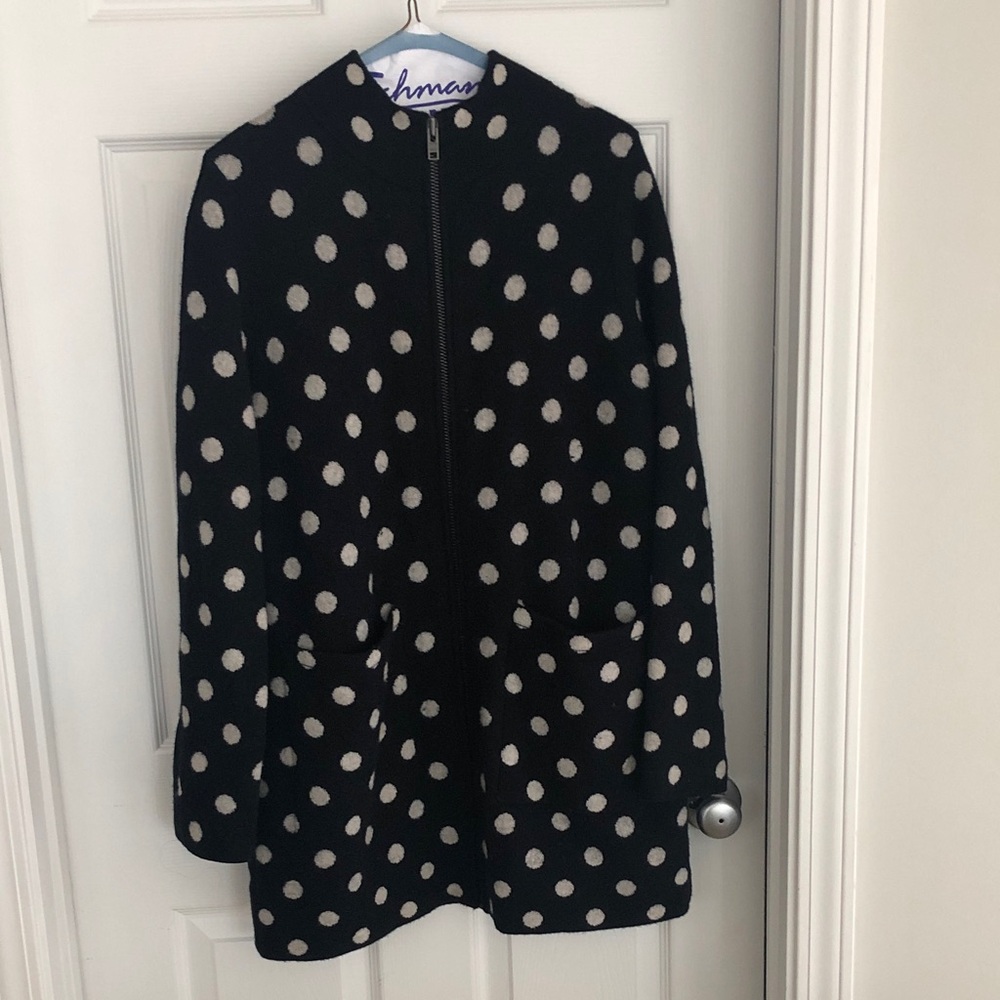 Field flower Black and White Polka Dot Sweater